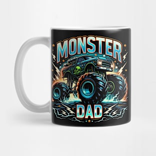 Monster Truck Dad Of The Birthday Boy Monster Truck Mug